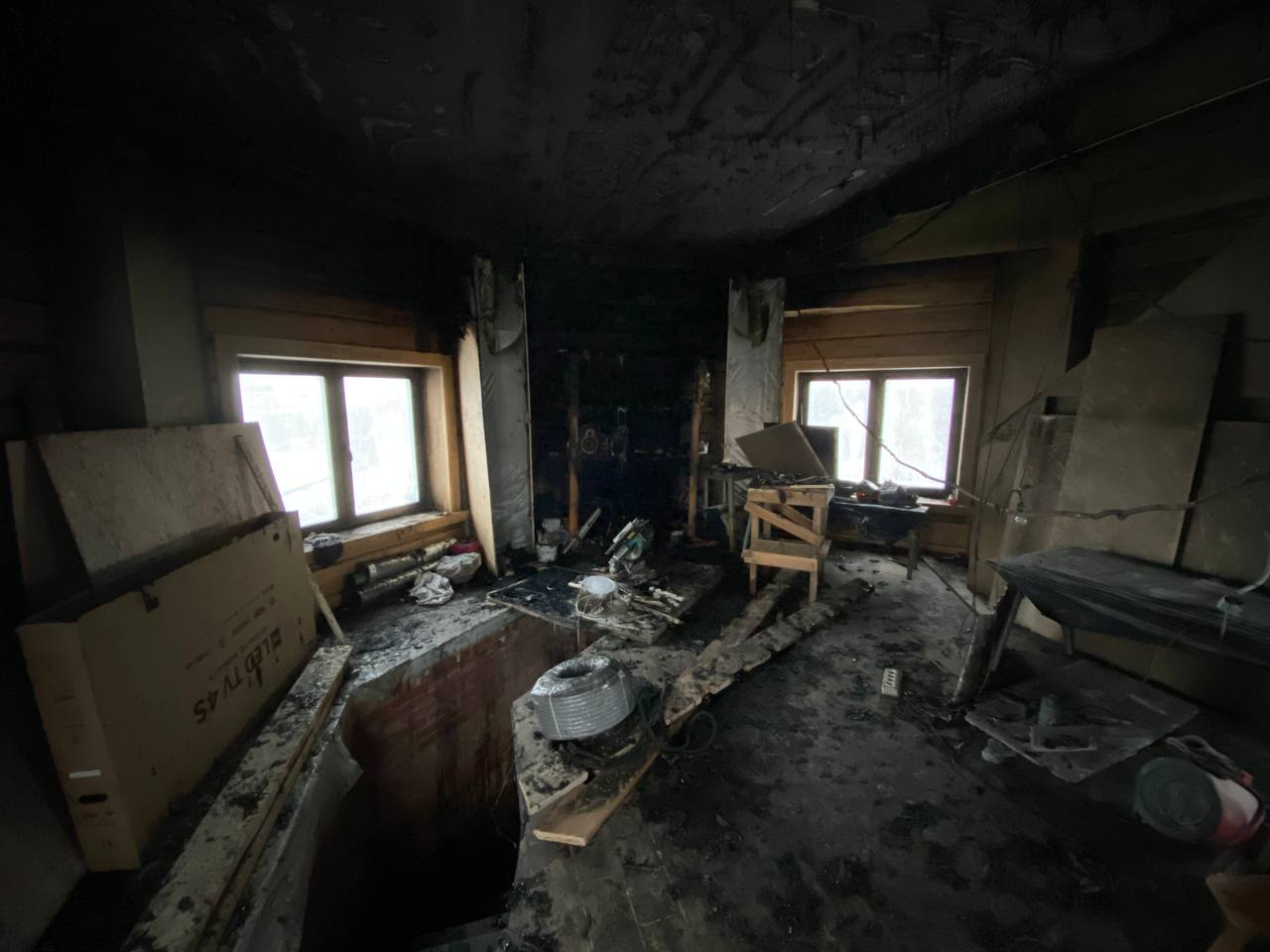 Переделанная под жилой дом историческая водонапорная башня пострадала от пожара в Томске