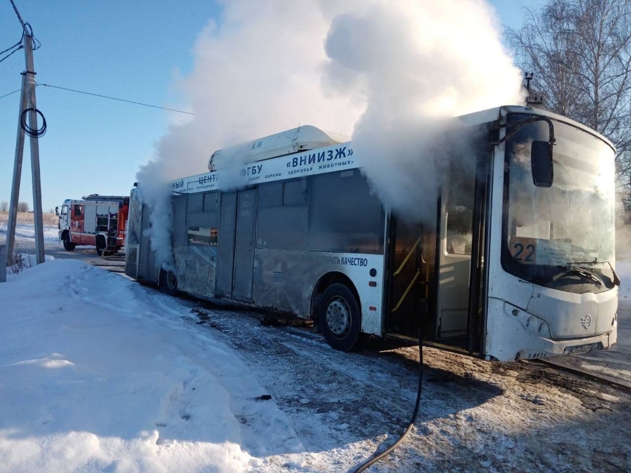 Пассажирский автобус горел во Владимире, пострадавших нет - МЧС