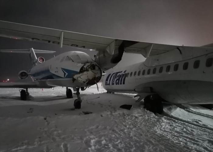 Два самолета столкнулись в аэропорту Сургута