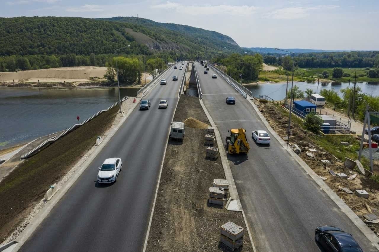 Открыто четырехполосное движение по новому мосту на выезде из Самары к аэропорту