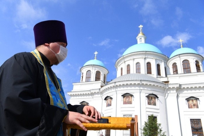 Путин поздравил участников торжественного открытия восстановленного собора Казанской иконы Божией Матери