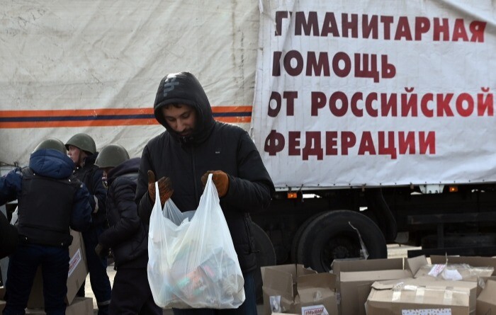 Более 10 тонн гумпомощи доставлено российскими военными в Харьковскую область