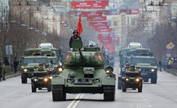Танк Т-34 пройдет в колонне военной техники на 9 Мая в Мурманске