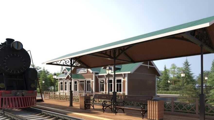СвЖД построит вокзал и платформу в стиле "эпохи паровозов" для ретро-поезда