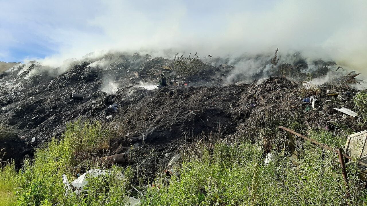 В трех районах Новосибирской области горели полигоны отходов на 23,5 тыс. метров - МЧС