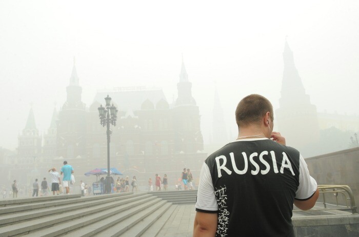 Москва задымленная
