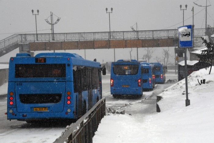 Движение автобусов на севере Приморья ограничено из-за снегопада