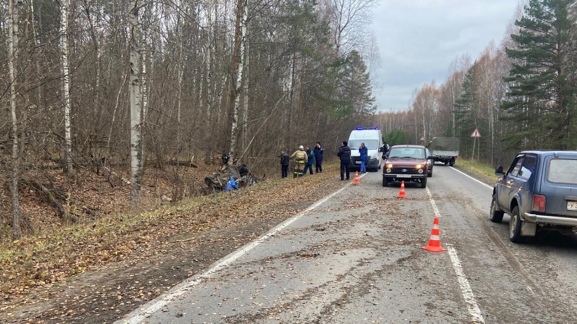 Автомобиль опрокинулся в Рязанской области, четыре человека погибли