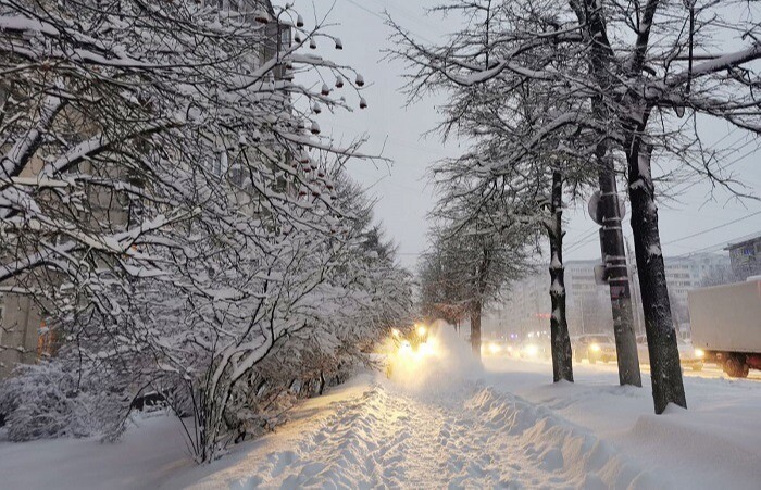 Последствия сильного снегопада устраняют в Тульской области