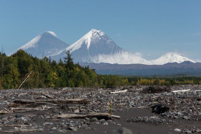 Рельеф Ключевского вулкана на Камчатке изменился из-за мощного извержения
