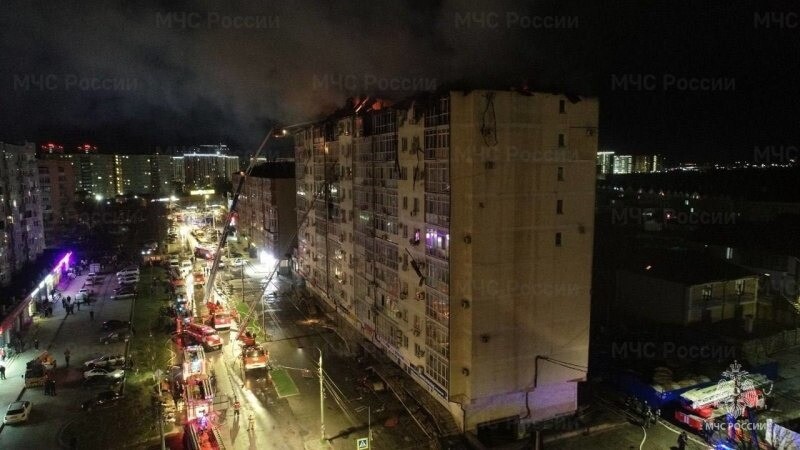 Пожар в многоэтажке в Анапе полностью ликвидирован - МЧС