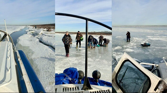 Льдина с 15 рыбаками оторвалась на Финском заливе