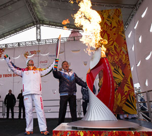 Эстафета Олимпийского огня в Амурской области прошла более 20 км