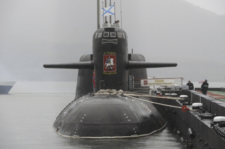 Атомный подводный крейсер "Святой Георгий Победоносец" выполнил плановые задачи в море и вернулся на Камчатку