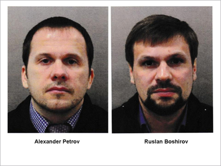 Петров и Боширов отвергли наличие у них "Новичка" при поездке в Великобританию