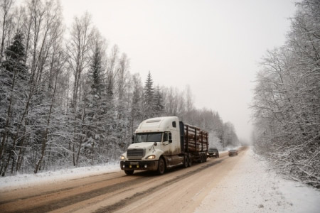 Военная автоинспекция выставила в Сибири посты для помощи водителям в сильные морозы