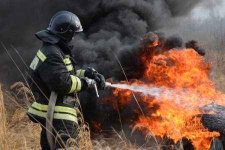 Природный пожар на площади 7 га тушат на заброшенных дачных участках вблизи оренбургского Орска