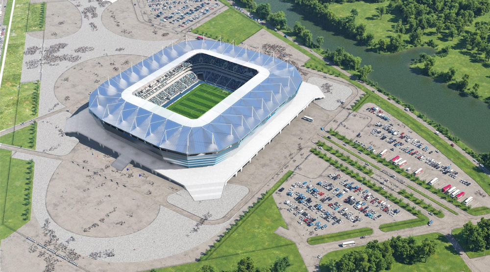 Каркас стадиона к ЧМ-2018 в Калининграде готов на 90%