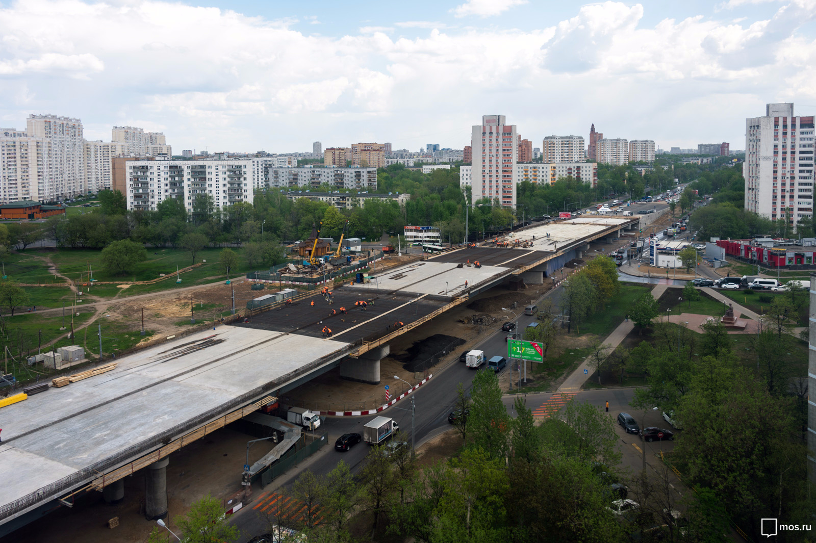 Почти 75 км дорог построено в Москве с начала года