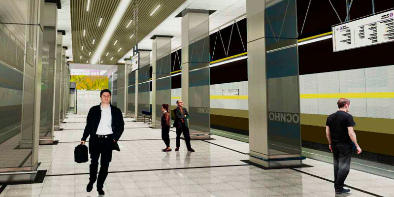 Светящееся панно с камышами украсит платформу станции метро "Косино"