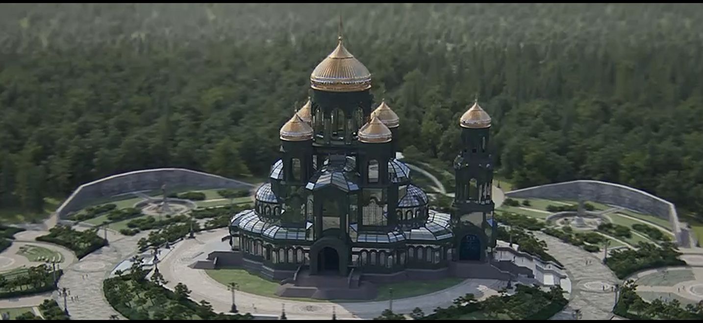 Первый купол установлен на главный храм Минобороны в Кубинке