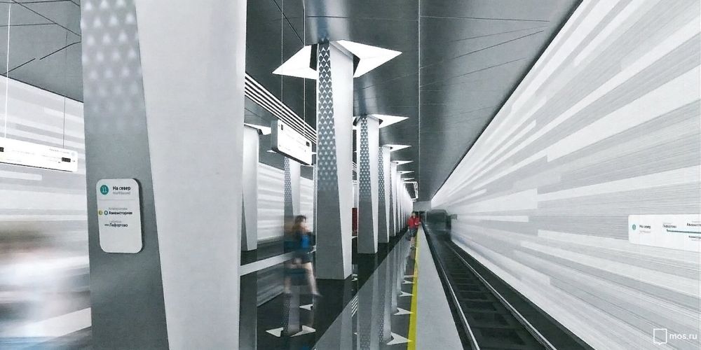 Станцию "Авиамоторная" Большой кольцевой линии оформят в стиле минимализма
