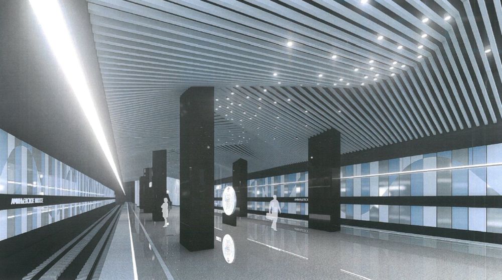 Станция с 3D-потолком в виде волн появится на Большом кольце метро в Москве