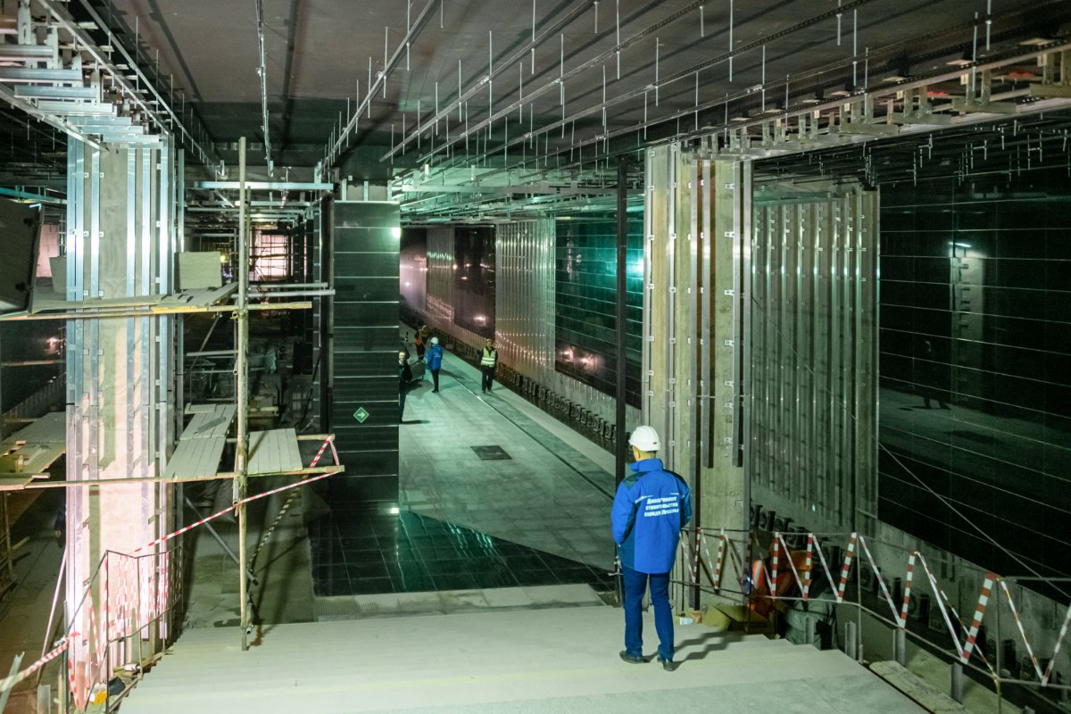 Завершены основные работы по строительству станции БКЛ метро "Лефортово"