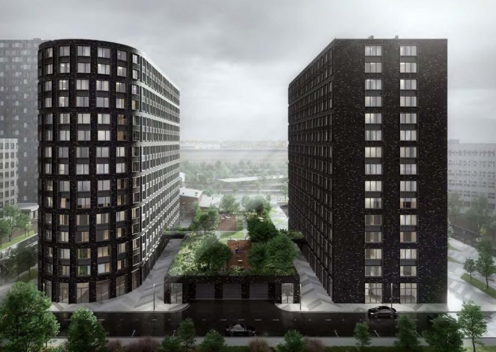 Жилой комплекс с черными фасадами построят на месте промзоны в Москве