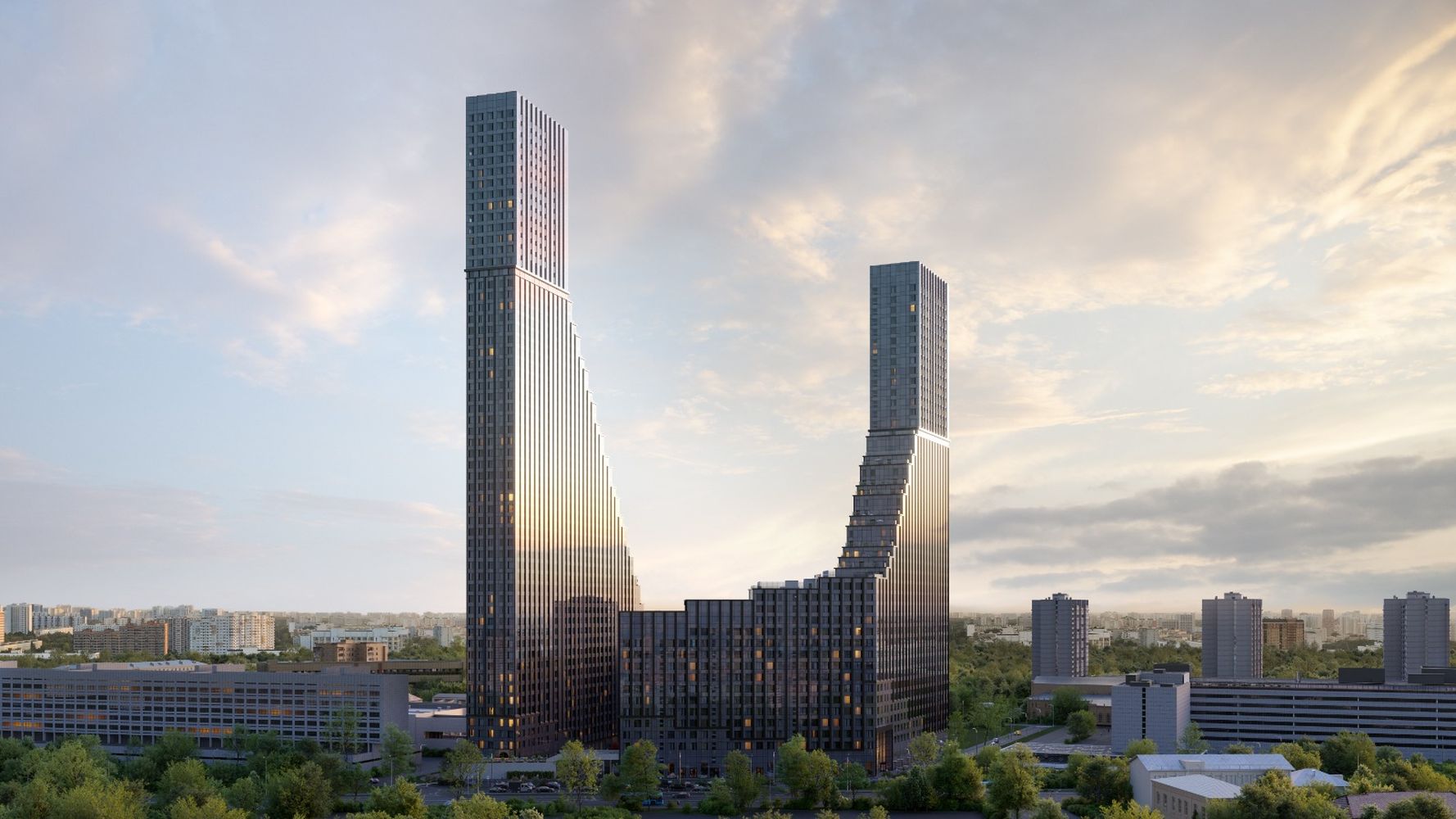"Стеклянный" жилой комплекс с 200-метровой башней построят на юго-западе Москвы