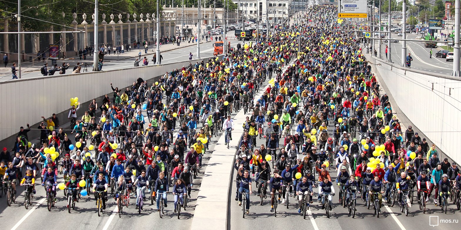 Более 50 тысяч человек могут принять участие в Московском велопараде