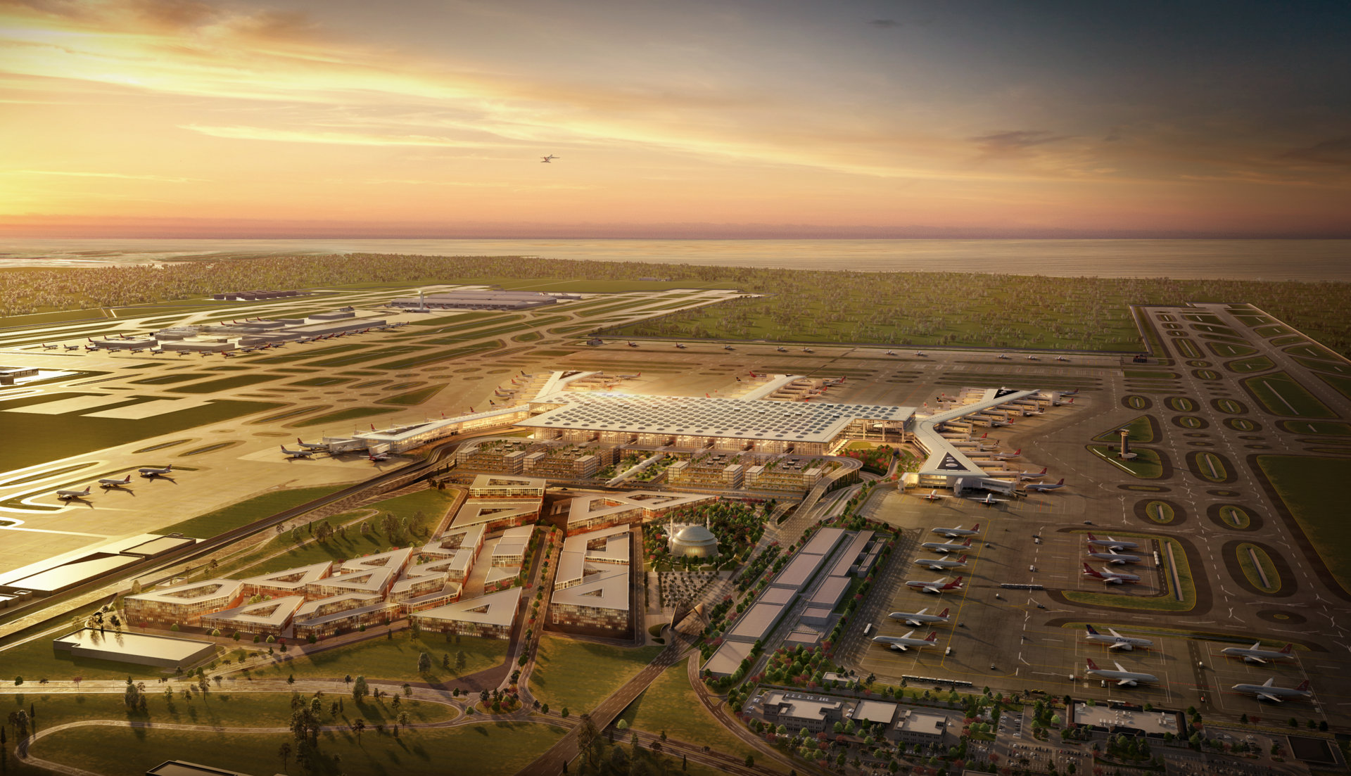 Полный запуск нового аэропорта Стамбула отложен на март