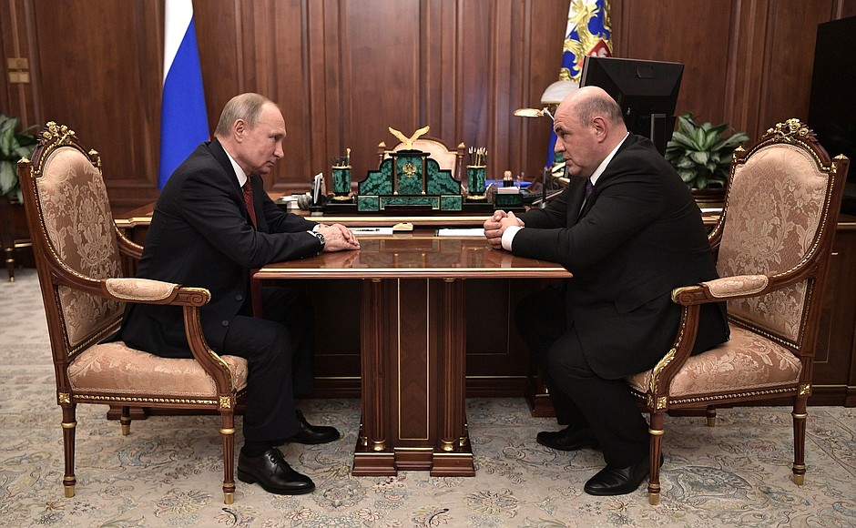 Путин предложил кандидатуру Мишустина на должность премьера РФ